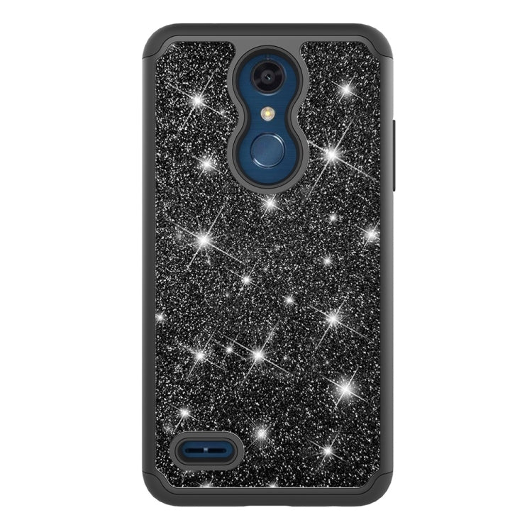 Glitter Powder Contrast Skin Shockproof Silicone + PC Protective Case for LG K10 2018 / K30
