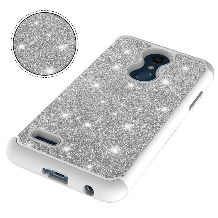 Glitter Powder Contrast Skin Shockproof Silicone + PC Protective Case for LG K10 2018 / K30