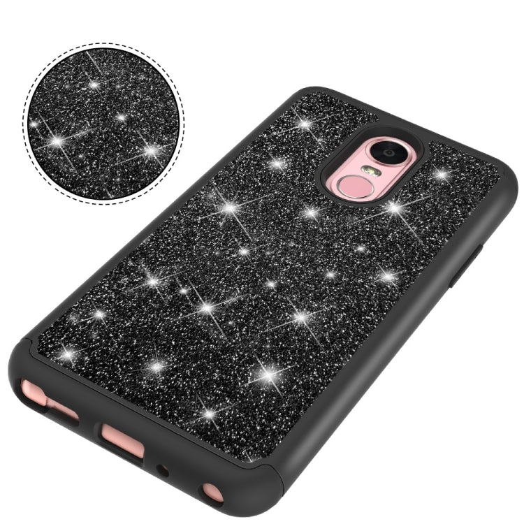 Glitter Powder Contrast Skin Shockproof Silicone + PC Protective Case for LG Stylo 4 / Q Stylus