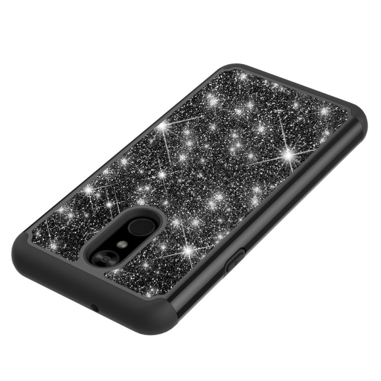 Glitter Powder Contrast Skin Shockproof Silicone + PC Protective Case for LG Stylo 5