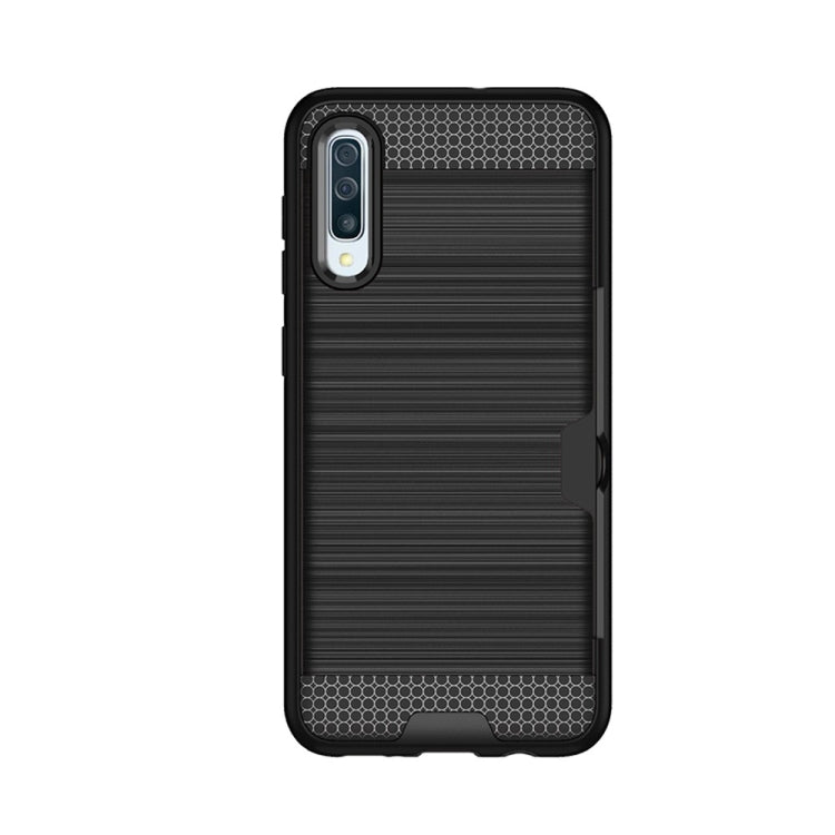 Brushed Texture PC + TPU Protective Case for Galaxy A50, with Card Slot
