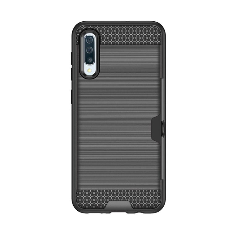 Brushed Texture PC + TPU Protective Case for Galaxy A50, with Card Slot