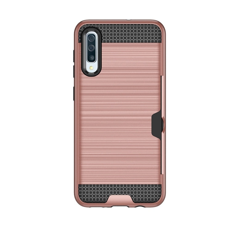 Brushed Texture PC + TPU Protective Case for Galaxy A50, with Card Slot