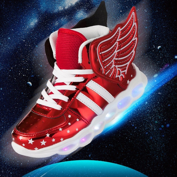 USB Charging Angel LED Light Shoes Comfortable Breathable Casual Shoes