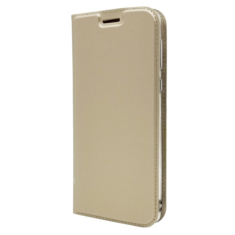 Electric Pressed Plain Texture Ultra-thin Magnetic Suction TPU + PU Leather Case for Motorola Moto G6 Plus, with Holder & Card Slot