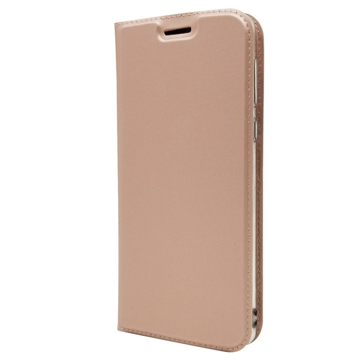 Electric Pressed Plain Texture Ultra-thin Magnetic Suction TPU + PU Leather Case for Motorola Moto G6 Plus, with Holder & Card Slot