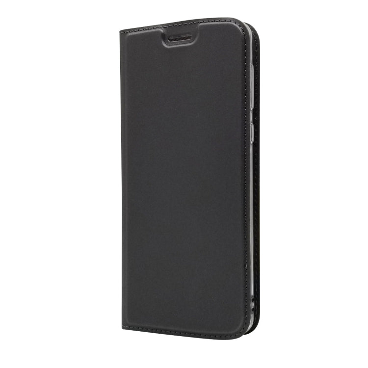 Electric Pressed Plain Texture Ultra-thin Magnetic Suction TPU + PU Leather Case for Motorola Moto G6, with Holder & Card Slot