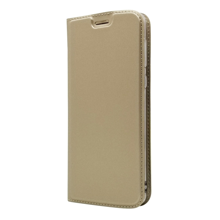 Electric Pressed Plain Texture Ultra-thin Magnetic Suction TPU + PU Leather Case for Motorola Moto G6, with Holder & Card Slot