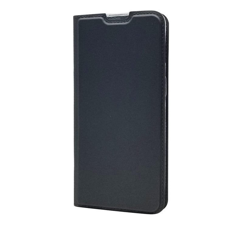 Electric Pressed Plain Texture Ultra-thin Magnetic Suction TPU + PU Leather Case for OnePlus 7, with Holder & Card Slot