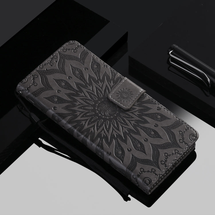 Pressed Printing Sunflower Pattern Horizontal Flip PU Leather Case for Xiaomi Mi 9T & Mi 9T Pro & Redmi K20 & K20 Pro, with Holder & Card Slots & Wallet & Lanyard