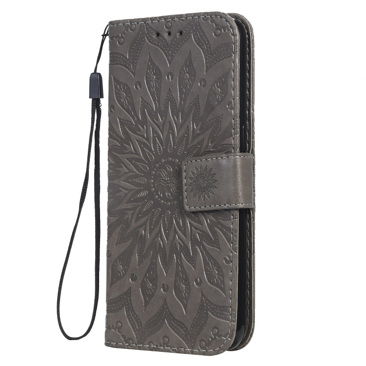 Pressed Printing Sunflower Pattern Horizontal Flip PU Leather Case for OPPO A1K / C2, with Holder & Card Slots & Wallet & Lanyard