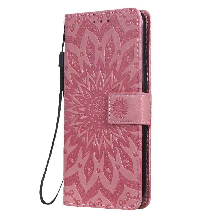 Pressed Printing Sunflower Pattern Horizontal Flip PU Leather Case for Huawei Nova 5i / P20 Lite (2019), with Holder & Card Slots & Wallet & Lanyard