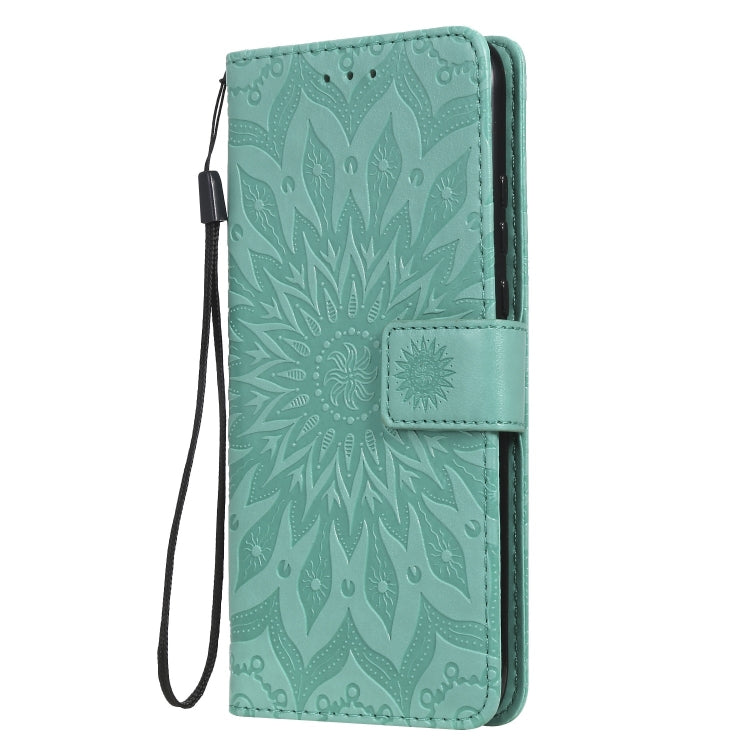 Pressed Printing Sunflower Pattern Horizontal Flip PU Leather Case for Huawei Nova 5i / P20 Lite (2019), with Holder & Card Slots & Wallet & Lanyard