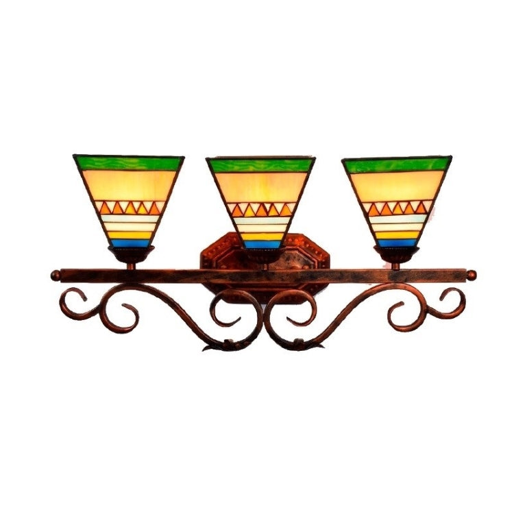 YWXLight Retro Three-head Glass Living Room Bedroom Decoration  Wall Lamp