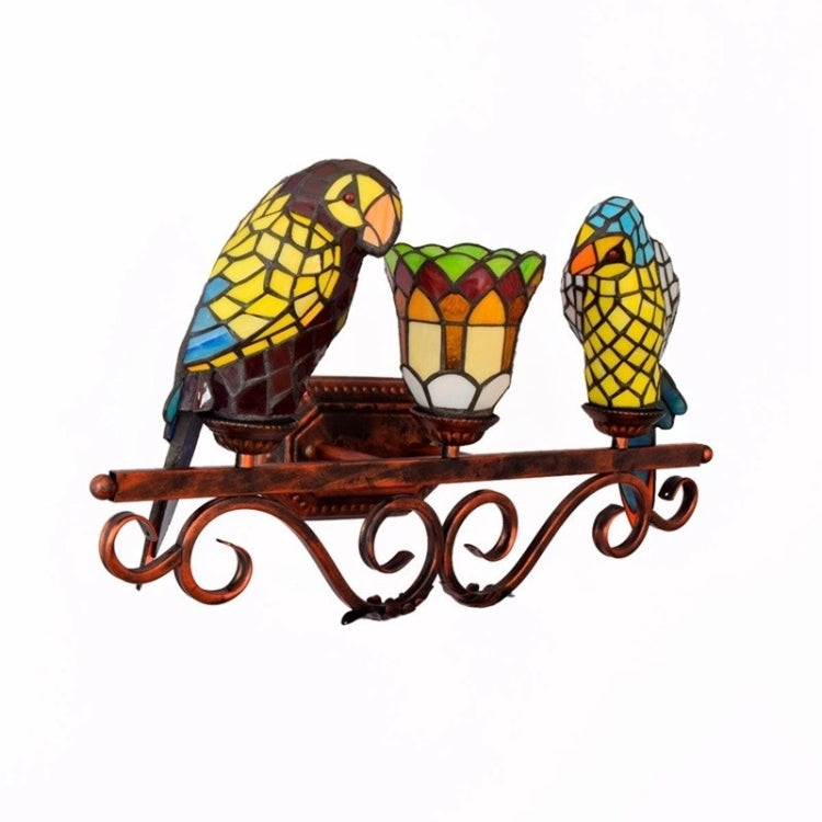 YWXLight Retro Parrot Glass Bathroom Mirror Headlights Corridor Bar Restaurant Decoration Wall Lamp