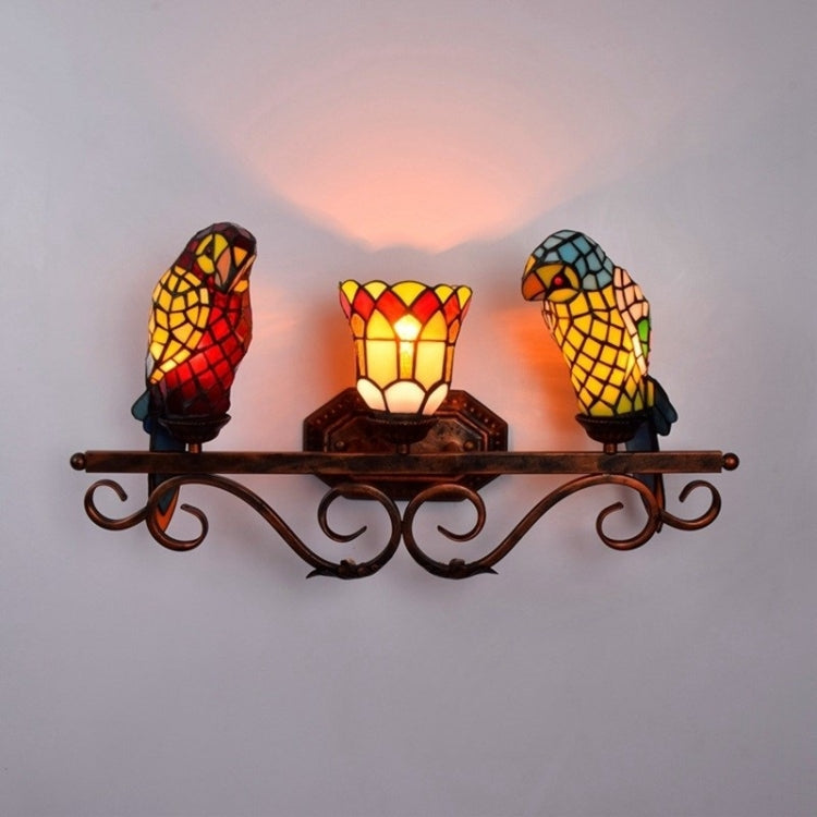 YWXLight Retro Parrot Glass Bathroom Mirror Headlights Corridor Bar Restaurant Decoration Wall Lamp