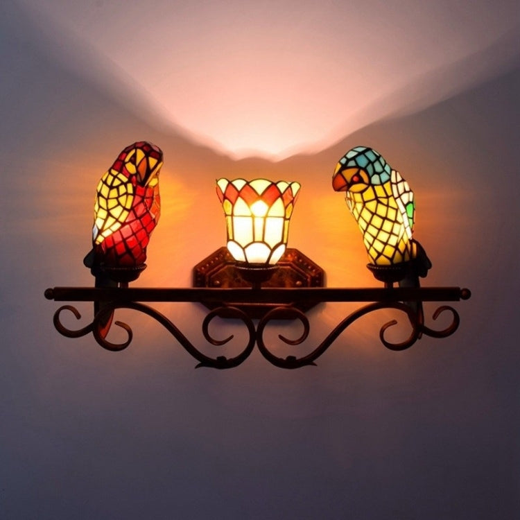 YWXLight Retro Parrot Glass Bathroom Mirror Headlights Corridor Bar Restaurant Decoration Wall Lamp