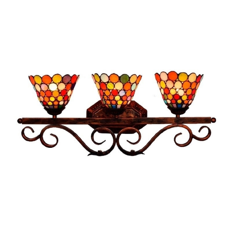 YWXLight Bohemian Stained Glass Bathroom Mirror Front Lights Corridor Bar Restaurant Decoration Wall Lamp