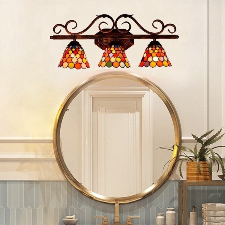YWXLight Bohemian Stained Glass Bathroom Mirror Front Lights Corridor Bar Restaurant Decoration Wall Lamp