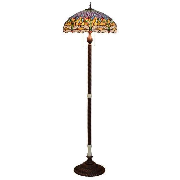 YWXLight Stained Glass Lampshade Living Room Dining Room Bar Decoration Floor Lamp
