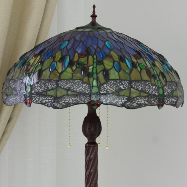 YWXLight Stained Glass Lampshade Living Room Dining Room Bar Decoration Floor Lamp