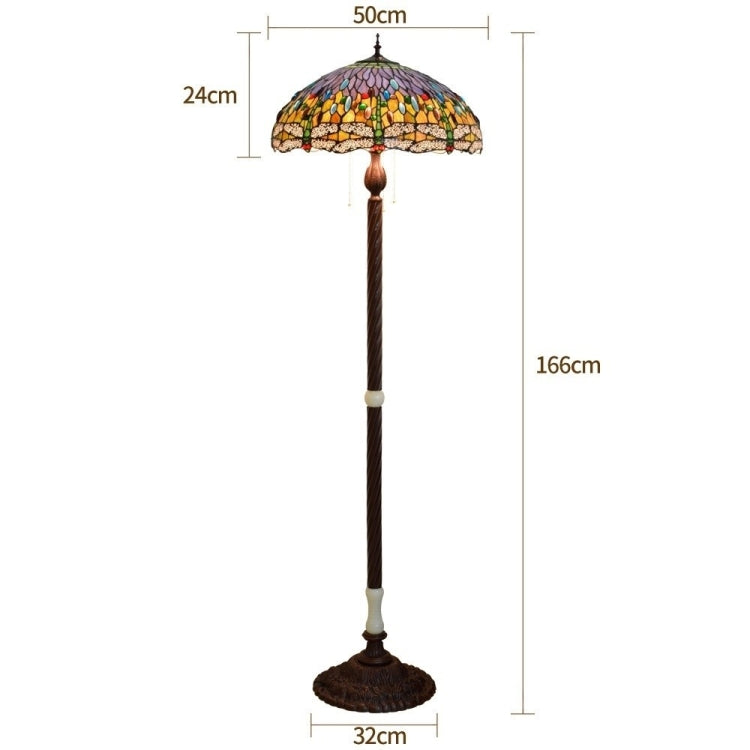 YWXLight Stained Glass Lampshade Living Room Dining Room Bar Decoration Floor Lamp
