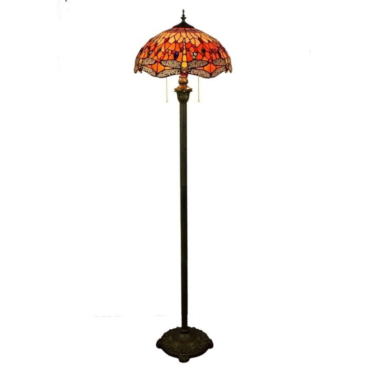 YWXLight Retro Stained Glass Creative Beautiful Lampshade Living Room Dining Room Bedroom Bar Club Floor Lamp