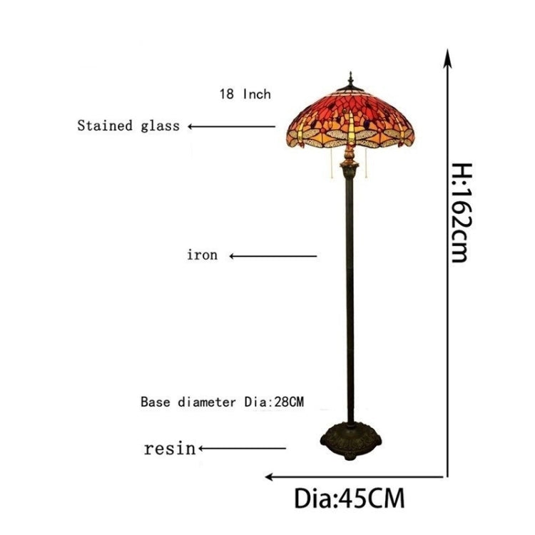 YWXLight Retro Red Enamel Floor Lamp Art Home Gift Hotel Living Room Decoration Lamp