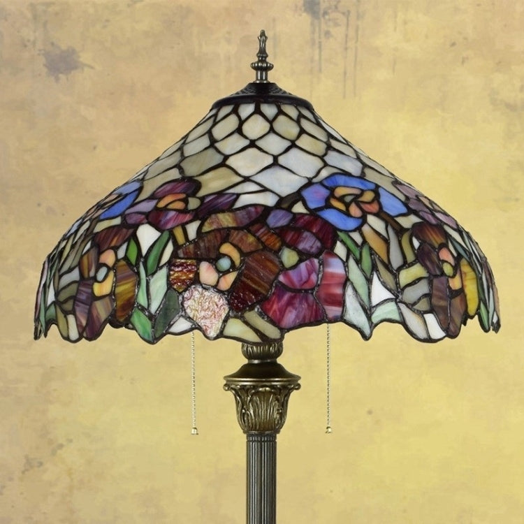 YWXLight Rose Glass Lampshade Floor Lamp Retro Living Room Dining Room Bedroom Bar Club Decoration Lamp