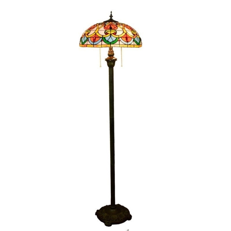 YWXLight Creative Stained Glass Lampshade Floor Lamp Living Room Dining Room Bedroom Bedside Decoration Lamp