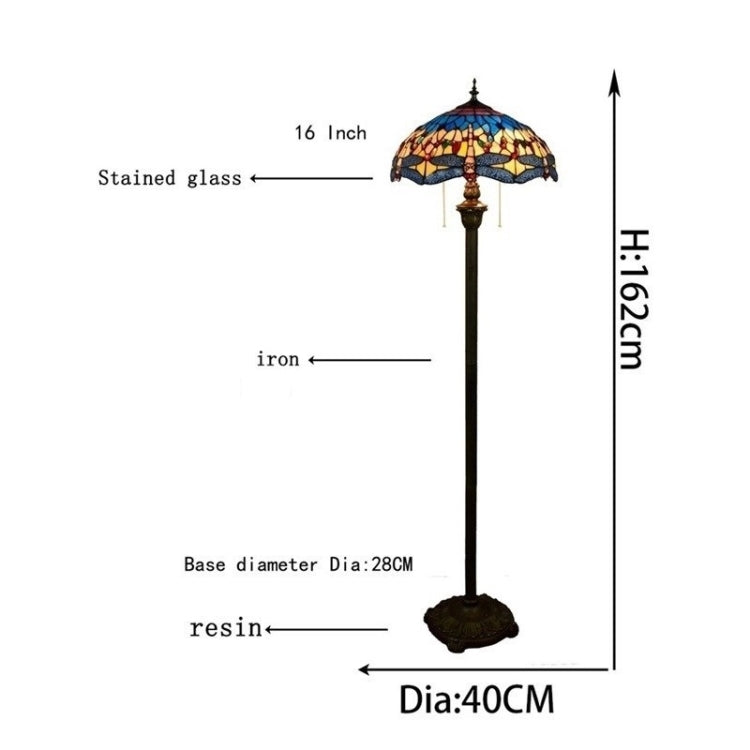 YWXLight Modern Mediterranean Floor Lamp Mosaic Glass Living Room Dining Room Bedroom Decorative Light