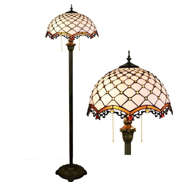 YWXLight Modern Mediterranean Floor Lamp Mosaic Glass Living Room Dining Room Bedroom Decorative Light