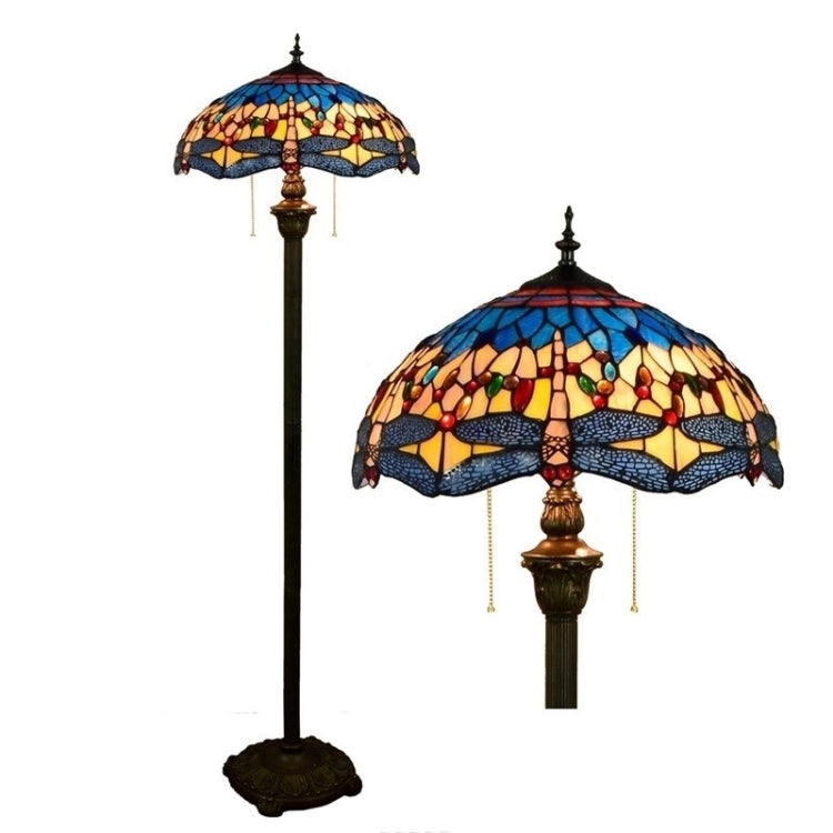 YWXLight Art Creative Stained Glass Tiling Floor Lamp Living Room Dining Room Bedroom Bedside Decorative Light
