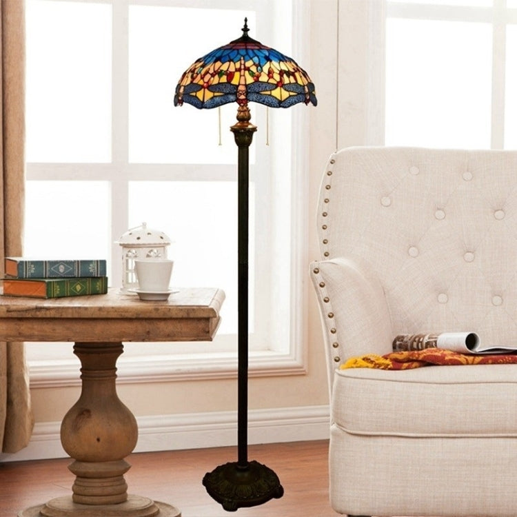 YWXLight Art Creative Stained Glass Tiling Floor Lamp Living Room Dining Room Bedroom Bedside Decorative Light