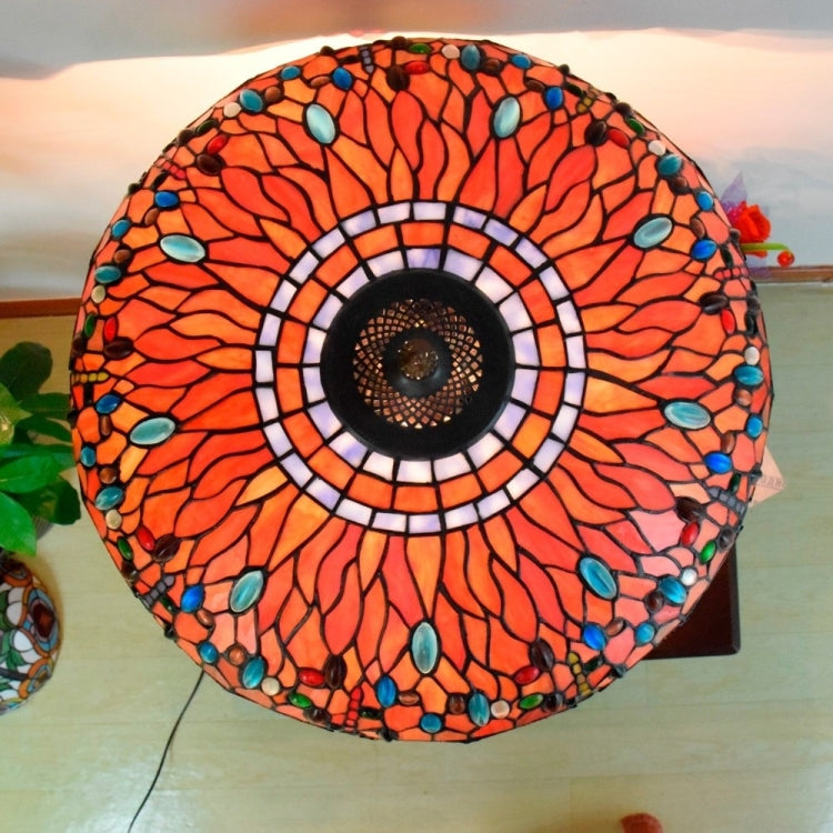 YWXLight Enamel Color Glass Mosaic Lampshade Retro Lighting Table Lamp Living Room Dining Room Bedroom Bar Club Decoration Light