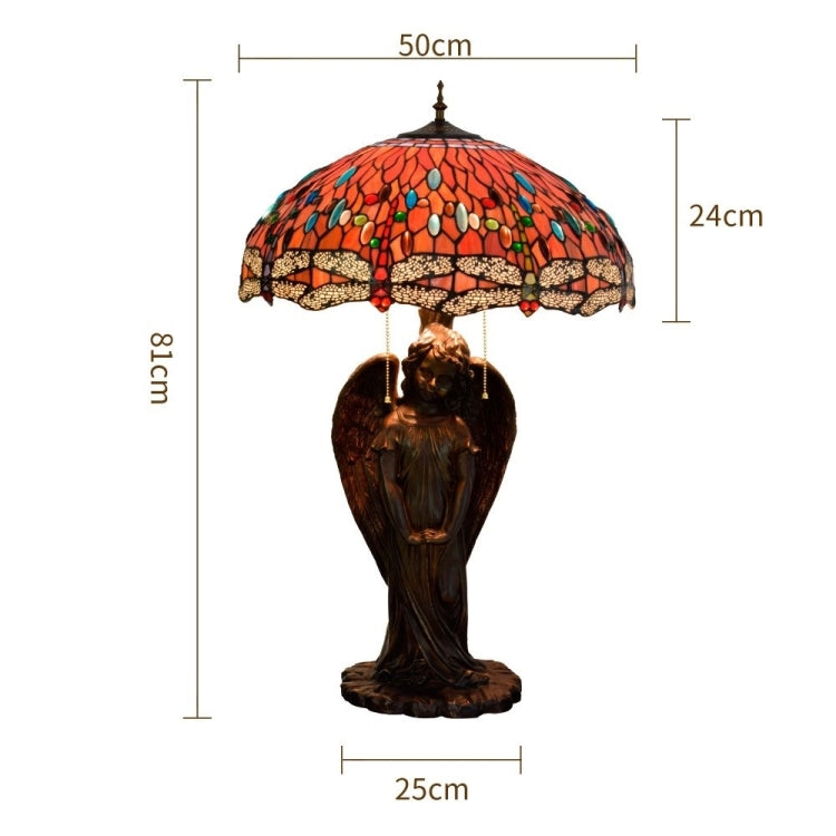 YWXLight Enamel Color Glass Mosaic Lampshade Retro Lighting Table Lamp Living Room Dining Room Bedroom Bar Club Decoration Light