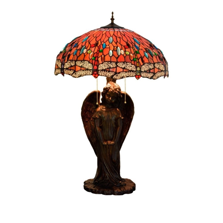 YWXLight Enamel Color Glass Mosaic Lampshade Retro Lighting Table Lamp Living Room Dining Room Bedroom Bar Club Decoration Light