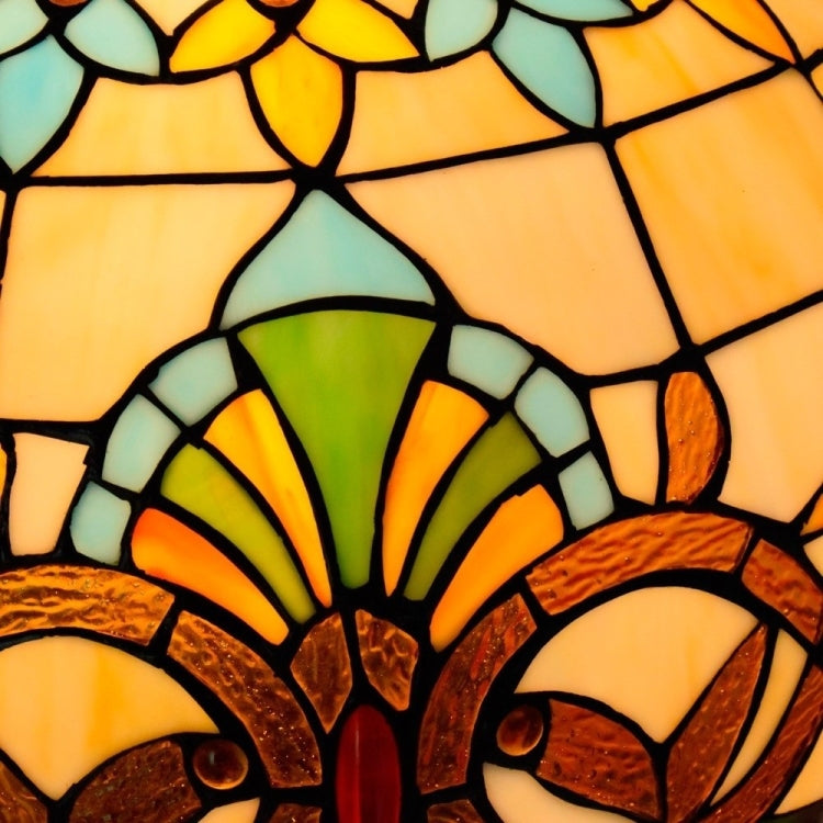 YWXLight Retro Creative Stained Glass Lampshade Table Lamp Living Room Restaurant Hotel Decoration Light