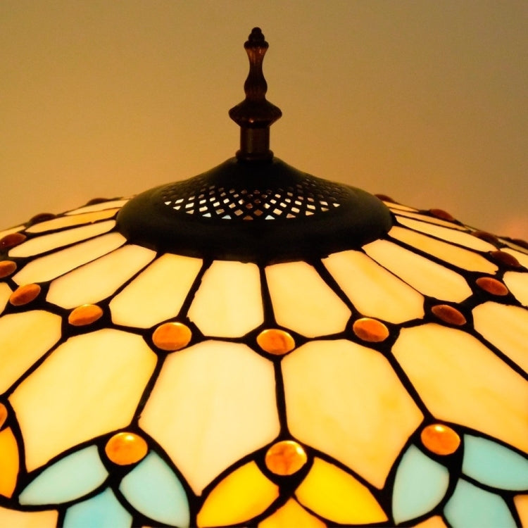 YWXLight Retro Creative Stained Glass Lampshade Table Lamp Living Room Restaurant Hotel Decoration Light
