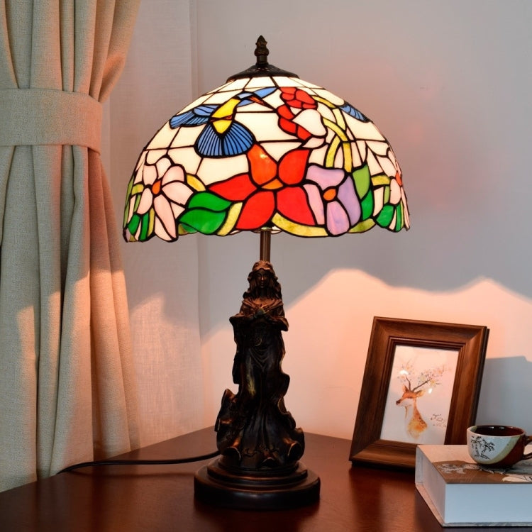 YWXLight Creative Color Glass Lampshade Table Lamp Living Room Dining Room Bedroom Decoration Light