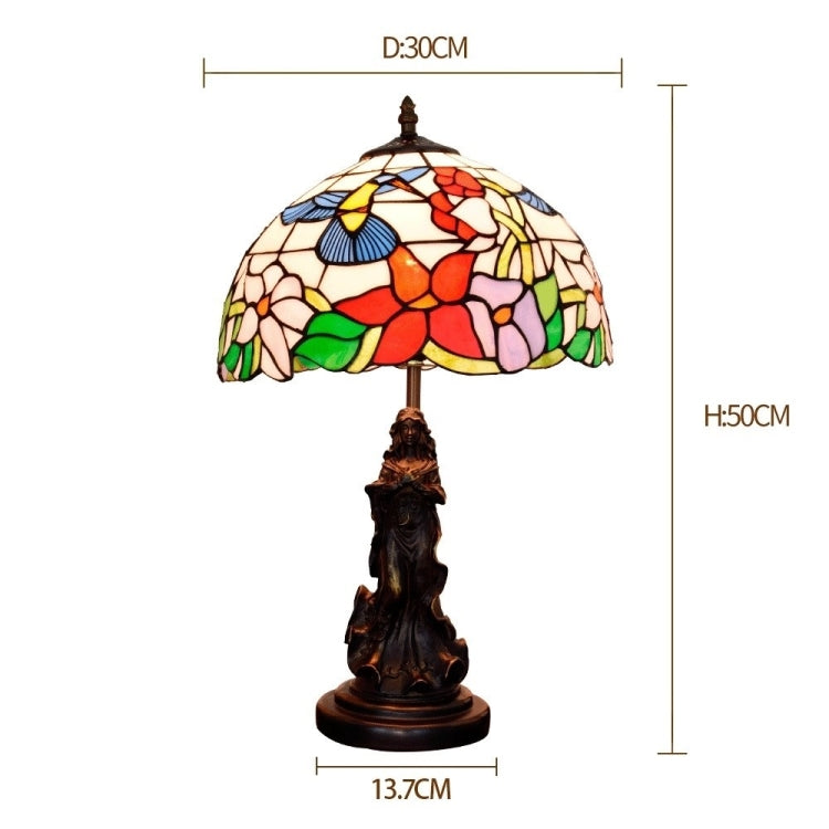 YWXLight Creative Color Glass Lampshade Table Lamp Living Room Dining Room Bedroom Decoration Light
