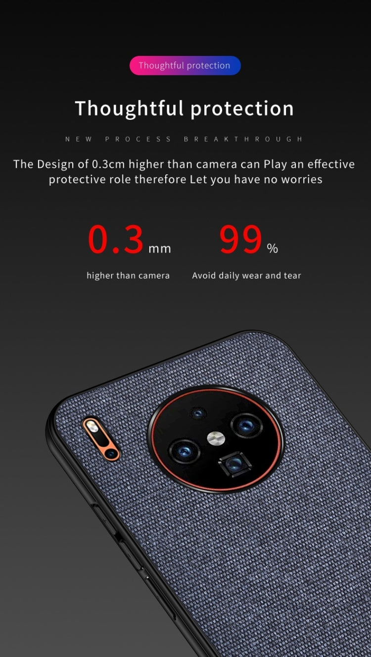 For Huawei Mate 30 Pro Shockproof Cloth Texture PC + TPU Protective Case