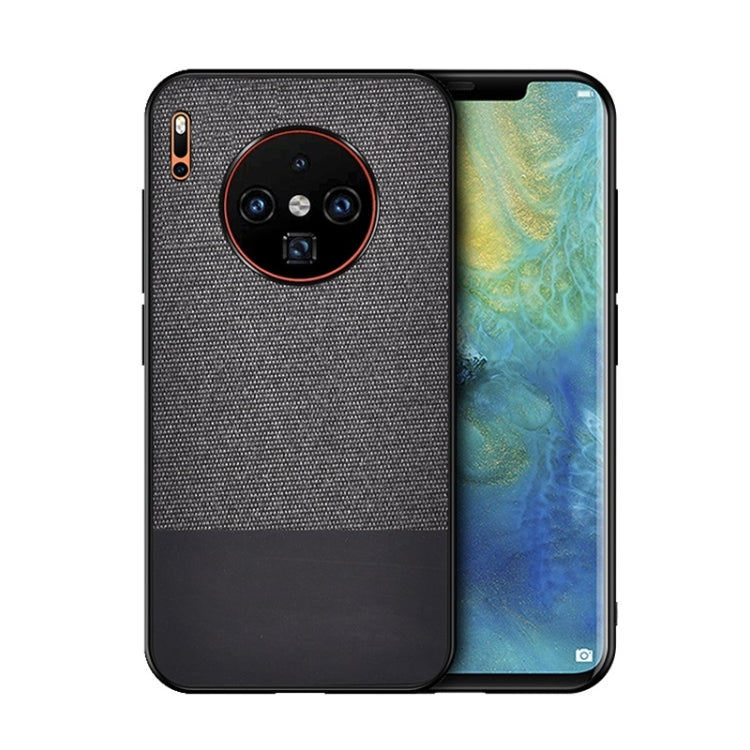 For Huawei Mate 30 Pro Shockproof Splicing PU + Cloth Texture PC + TPU Protective Case