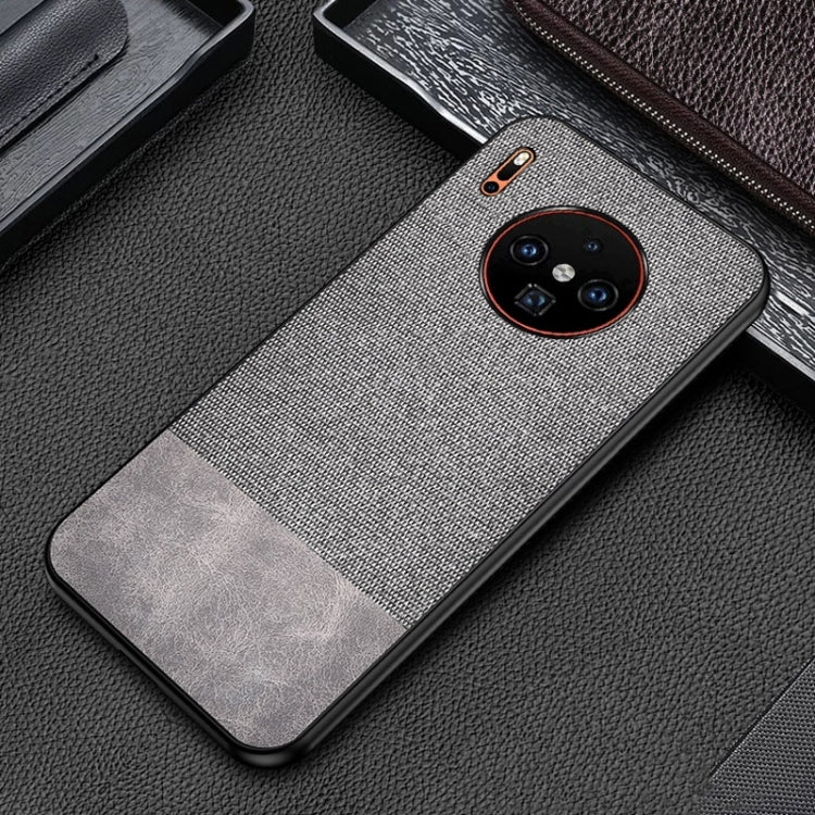 For Huawei Mate 30 Pro Shockproof Splicing PU + Cloth Texture PC + TPU Protective Case