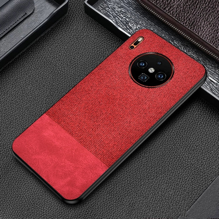 For Huawei Mate 30 Pro Shockproof Splicing PU + Cloth Texture PC + TPU Protective Case