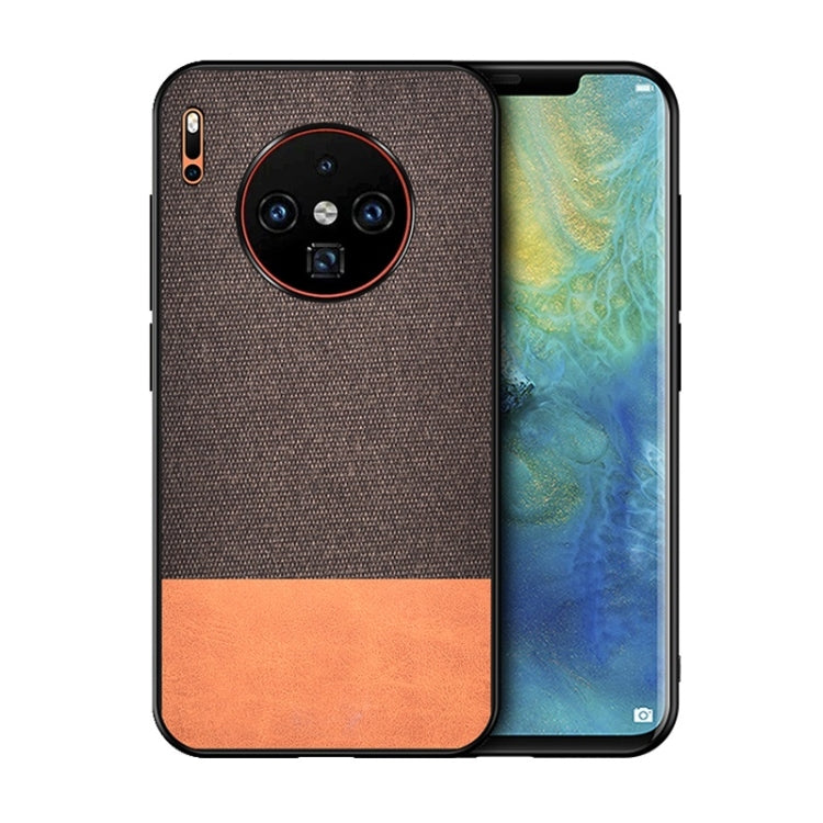 For Huawei Mate 30 Pro Shockproof Splicing PU + Cloth Texture PC + TPU Protective Case