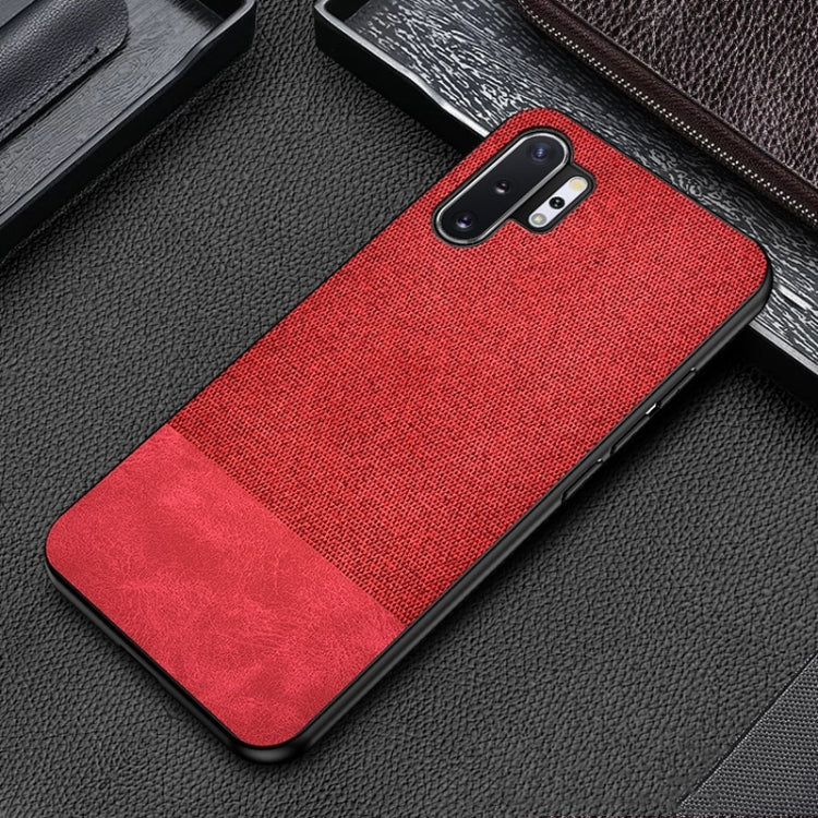 For Galaxy Note 10 Pro / Note 10+ Shockproof Splicing PU + Cloth Texture PC + TPU Protective Case