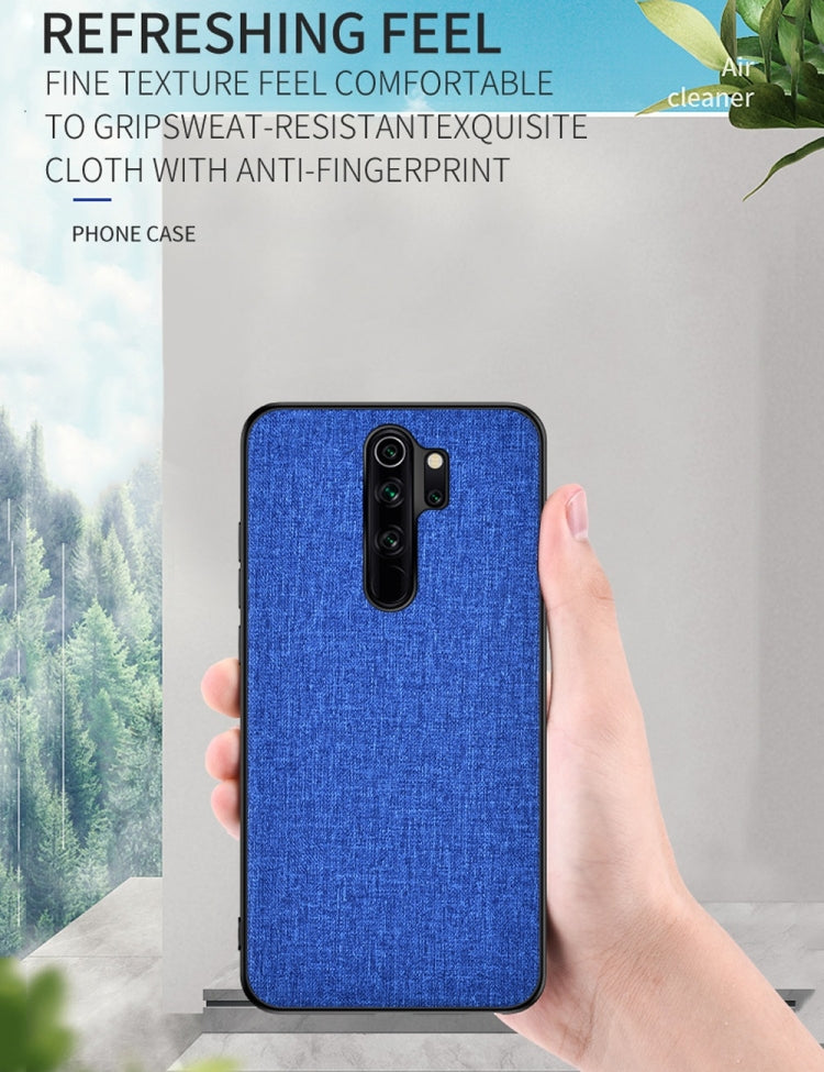 For Xiaomi Redmi Note 8 Pro Shockproof Cloth Texture PC + TPU Protective Case
