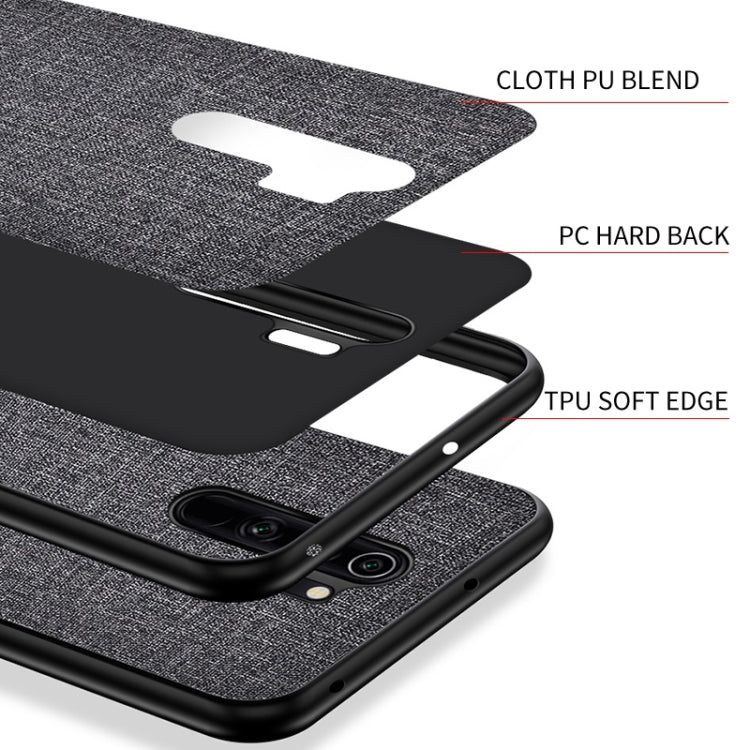 For Xiaomi Redmi Note 8 Pro Shockproof Cloth Texture PC + TPU Protective Case