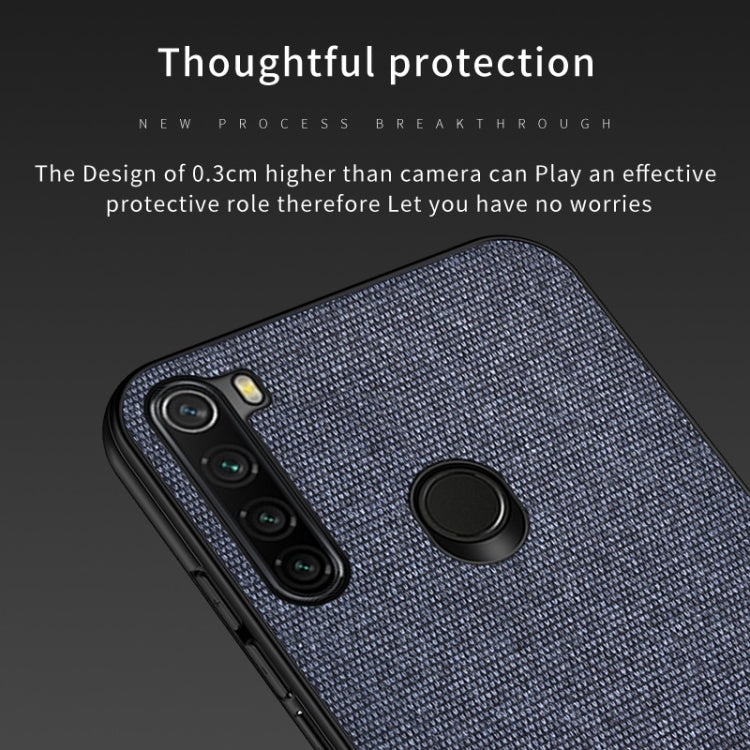 For Xiaomi Redmi Note 8 Shockproof Splicing PU + Cloth Texture PC + TPU Protective Case